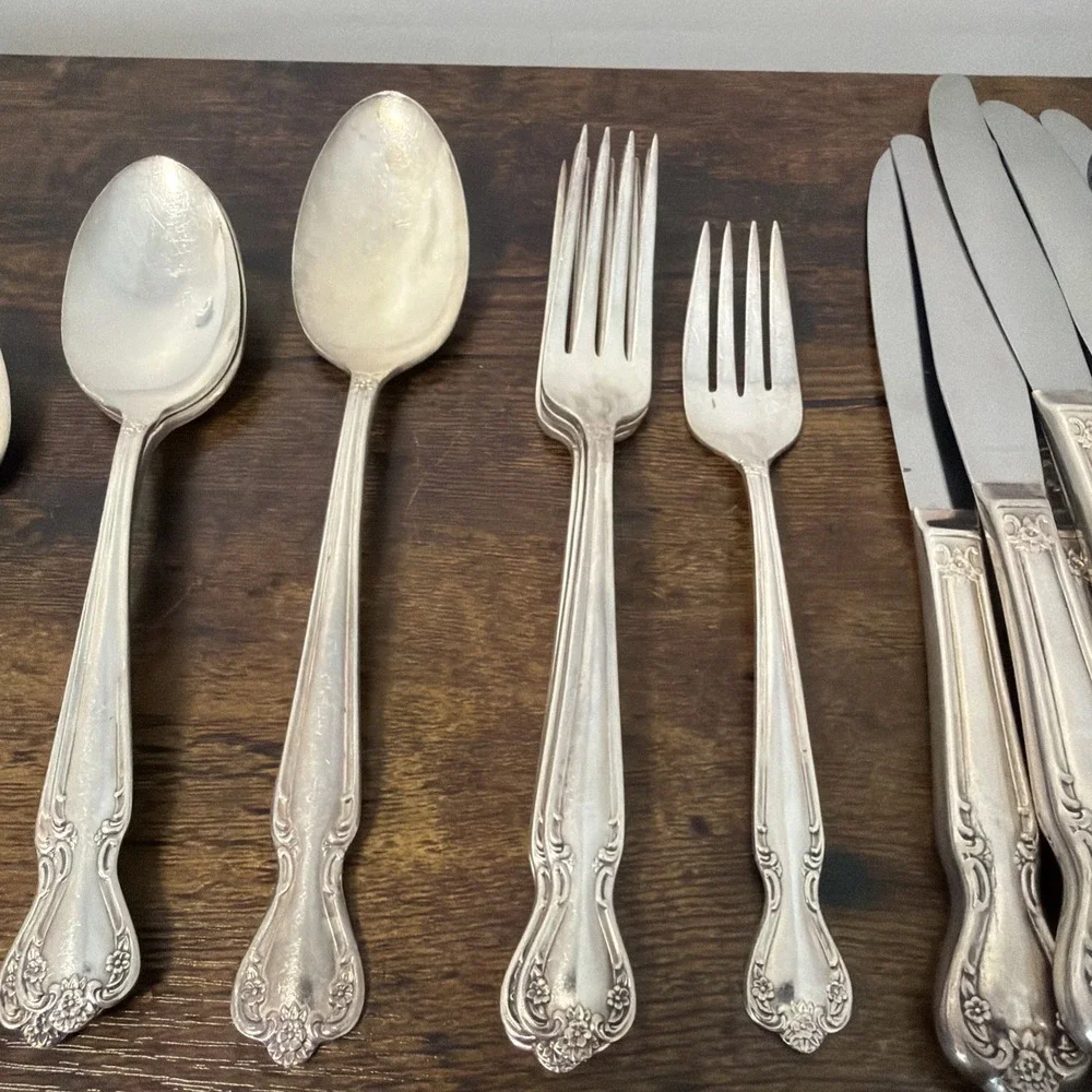 18-Piece Roger Brothers Reinforced Plate‎ IS Flatware ~ Daybreak Elegant Lady